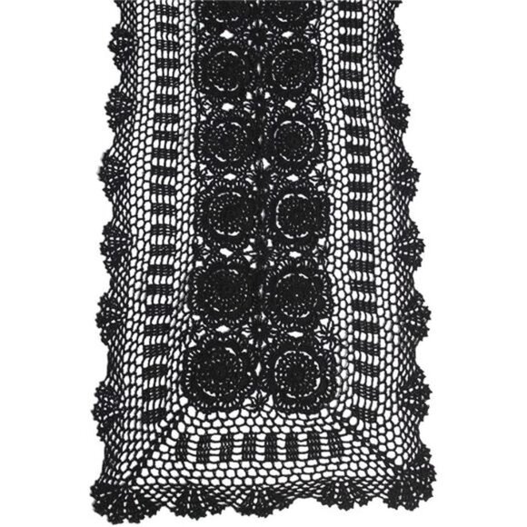 Cotton Handmade Crochet Lace Table Runner Rectangle Coffee Table Dresser Decor - Picture 6 of 6